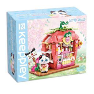QMAN® K28008 Keeppley | lego-kompatibilis építőjáték | | Tuxedo macska eper háza